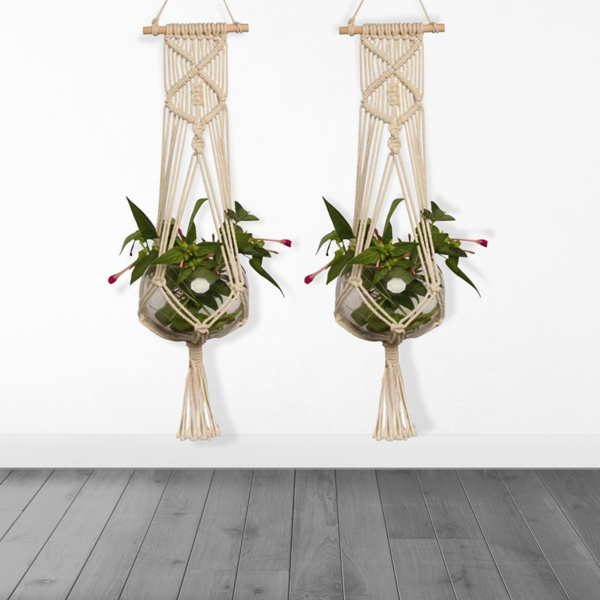 Boho-Chic Macrame Plant Hanger (1 Piece)