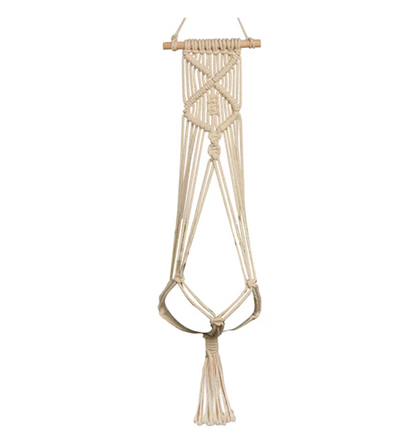 Boho-Chic Macrame Plant Hanger (1 Piece)