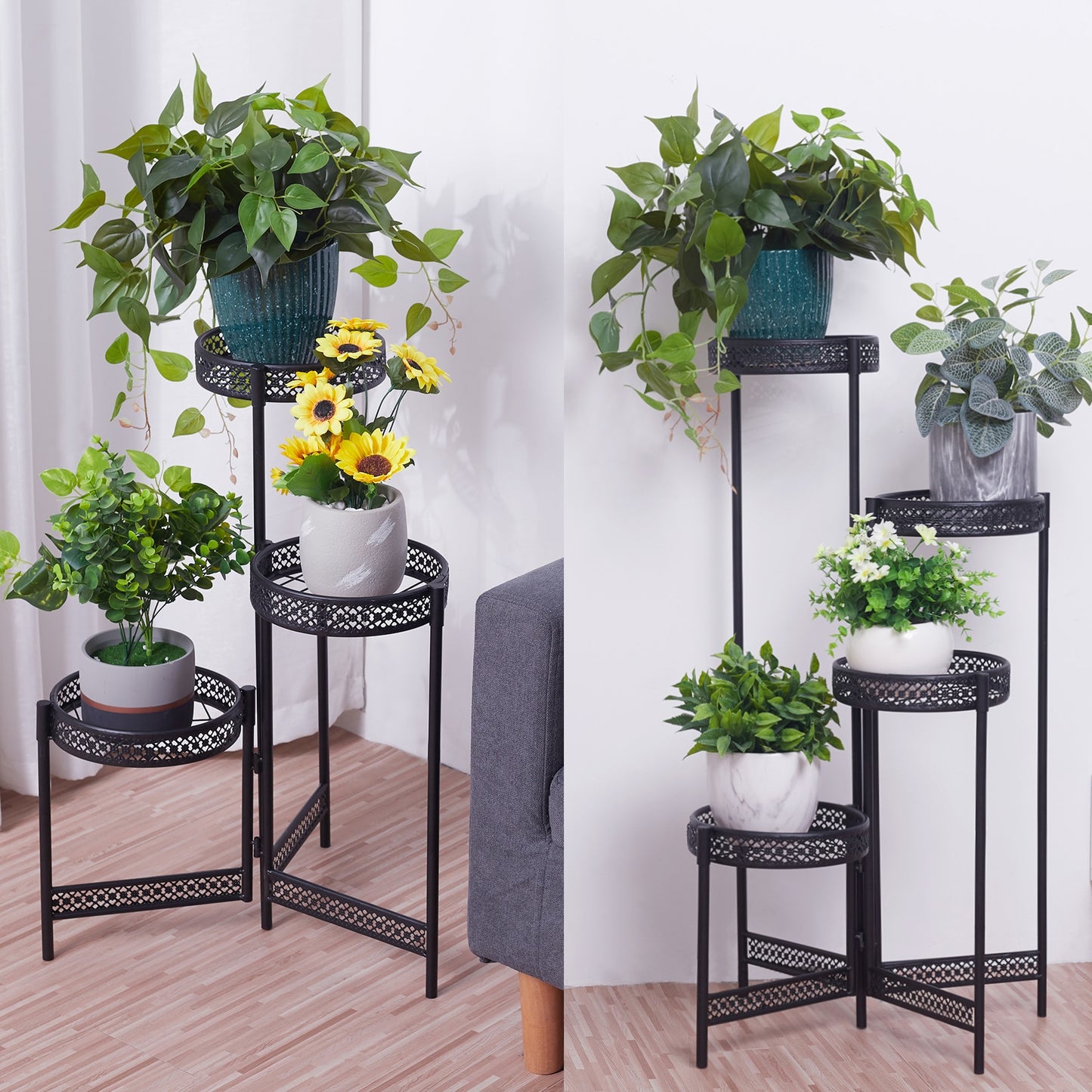 Jade Foldable Metal Plant Stand