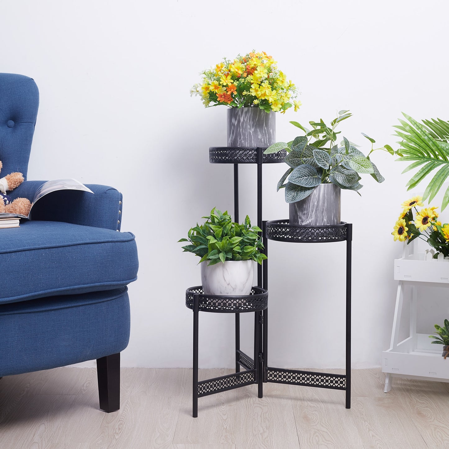 Jade Foldable Metal Plant Stand